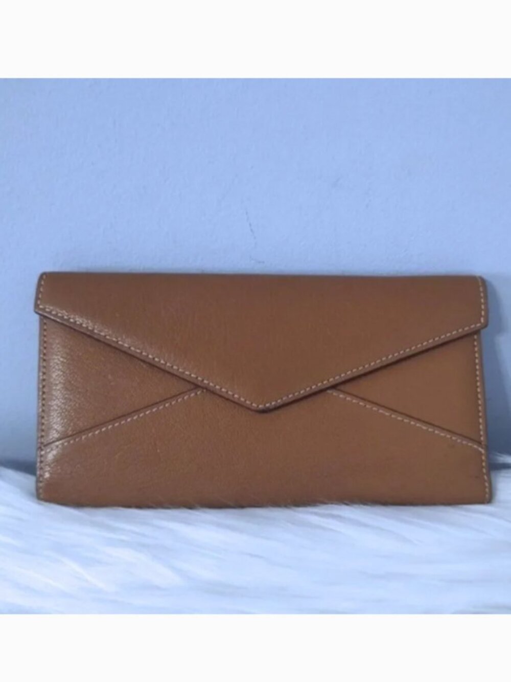 Cartier envelope leather trifold wallet EUC